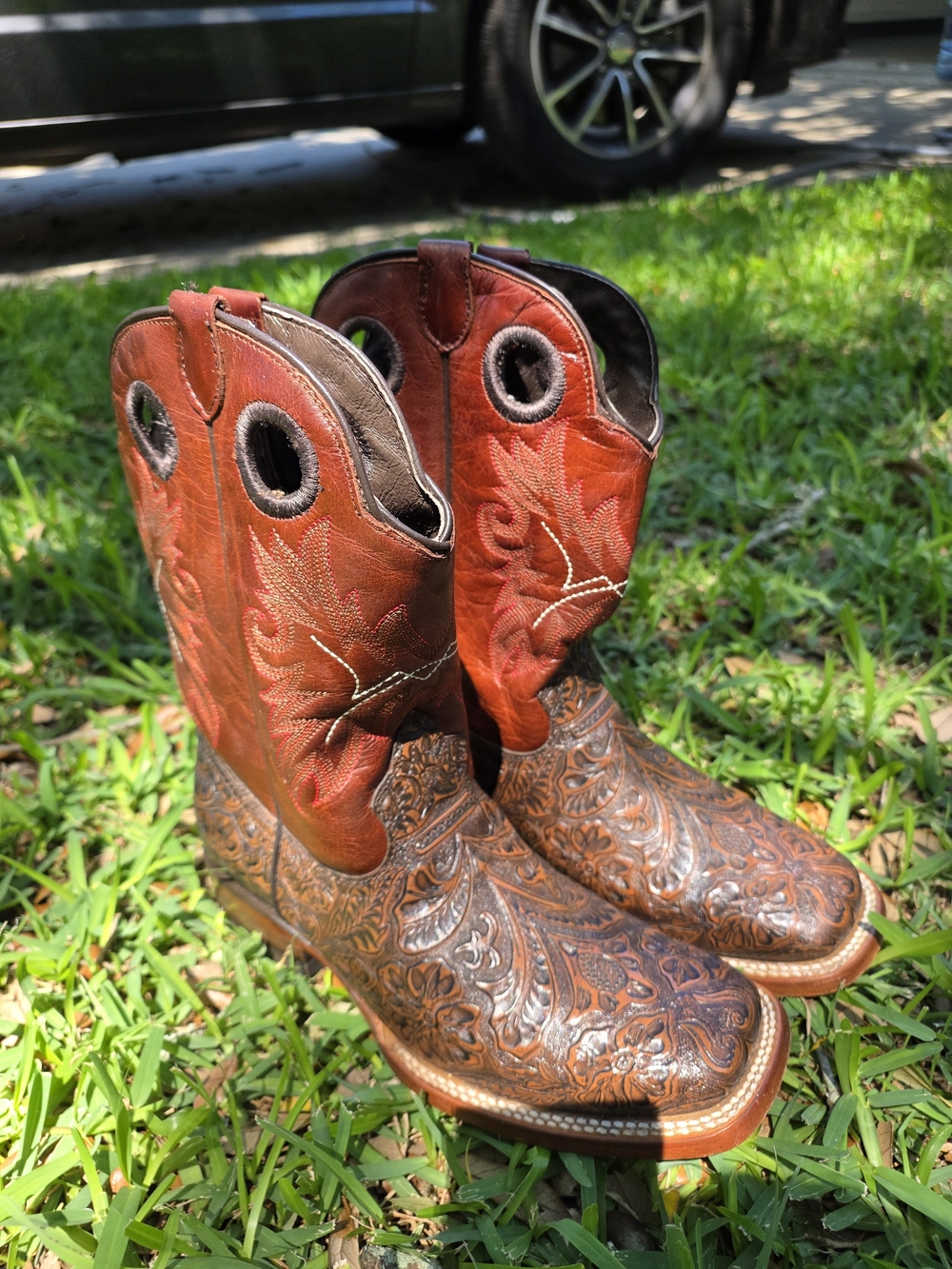 Dark Brown Leather Cowboy Boots
